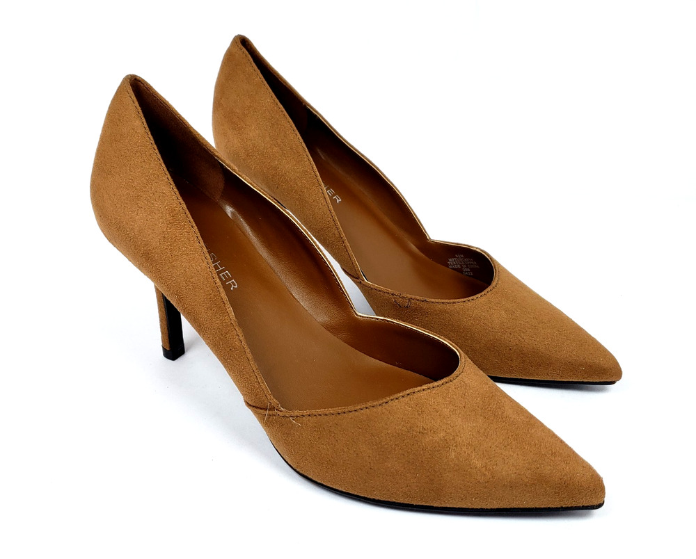 Marc Fisher Tuscany Womens Sz 6.5 Brown Pointed Toe 3" Stiletto Heels Pump Shoes